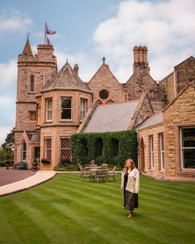 Exterior of the old Bishop's palace at the Culloden Estate and Spa in Belfast
