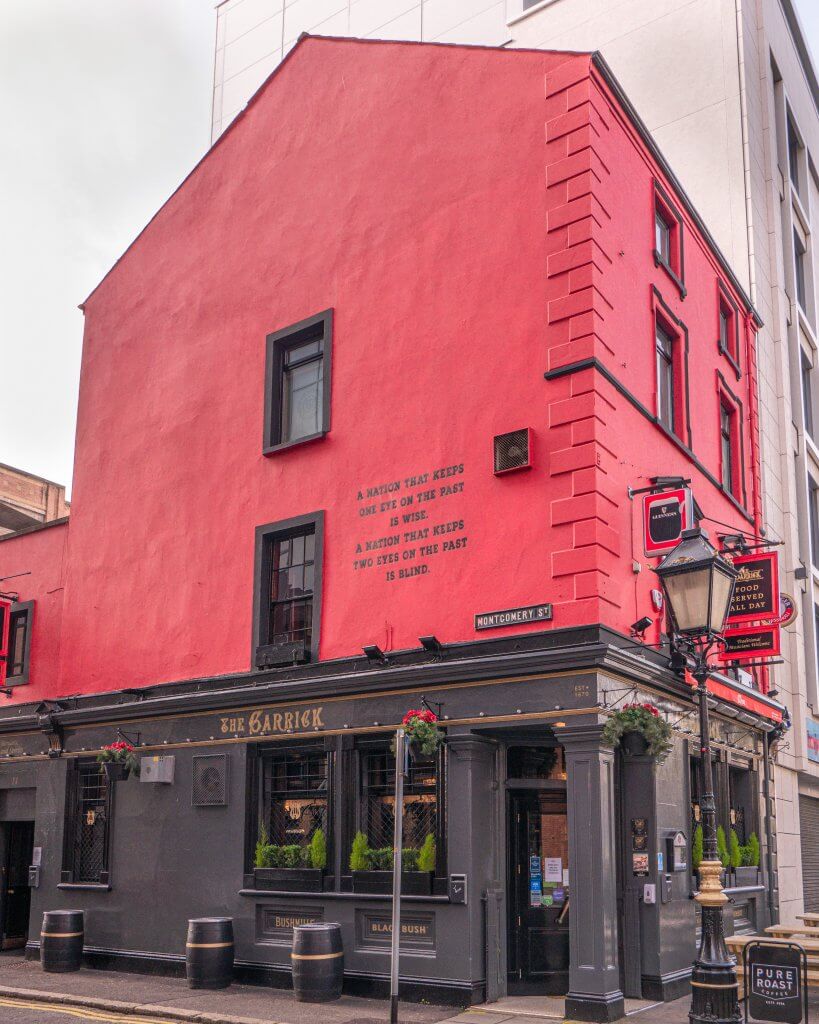 Exterior of a pub on Belfast on a walking tour of the city