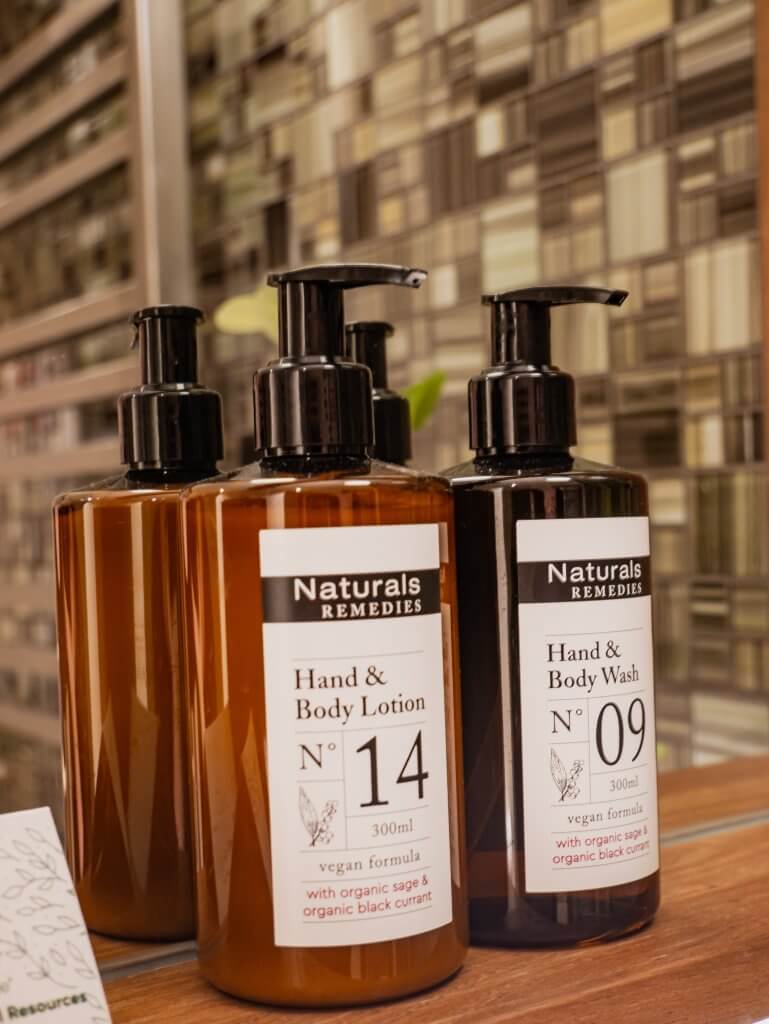 Bathroom products at Mosaic House Design Hotel