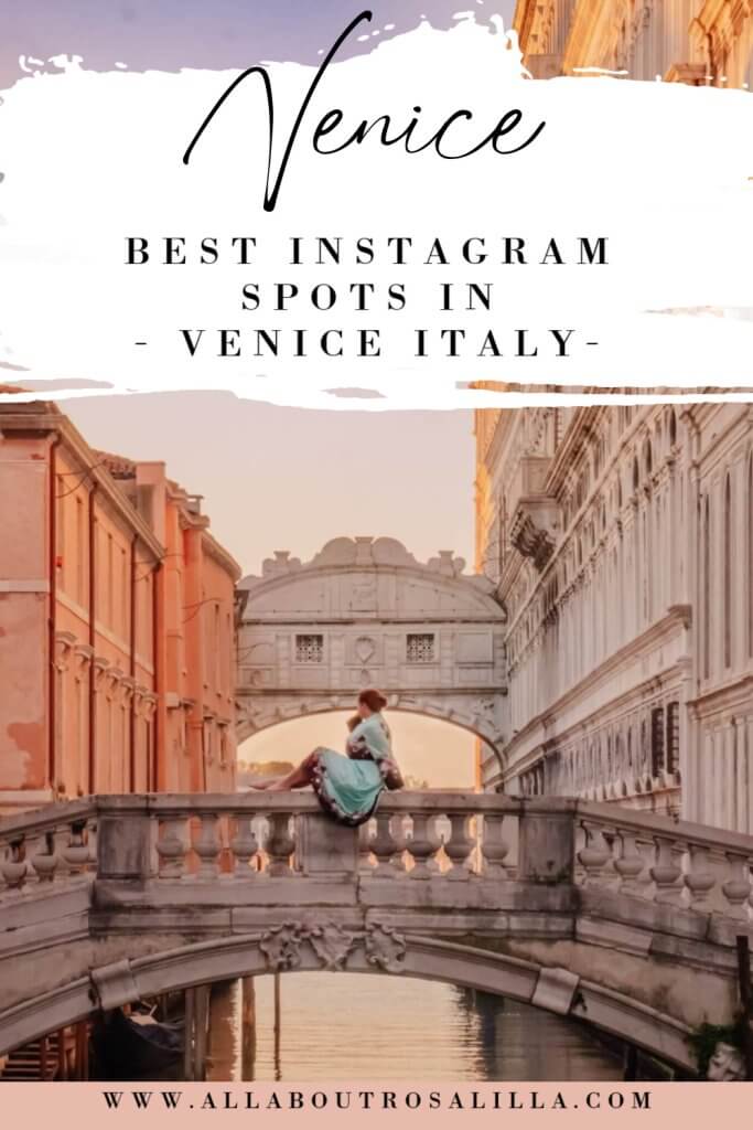 Bridge of Sighs Venice with text overlay Best Instagram Spots in Venice Italy