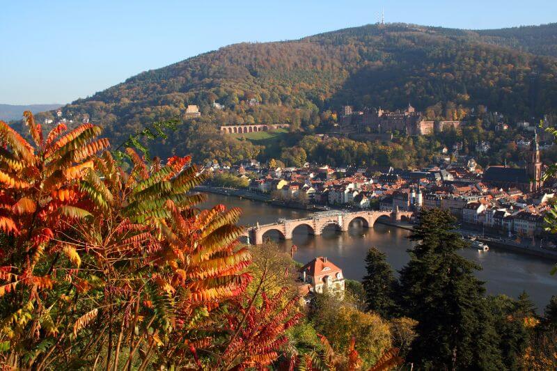 The Philosopher's Walk in Heidelberg, offering panoramic views and peaceful escape.