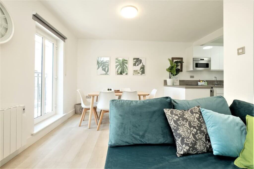 Interior of Spanish Arch Townhouse AirBnB in Galway city