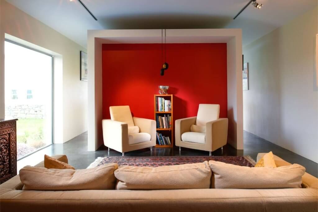 Reception room at Ealu AirBnB in Ireland