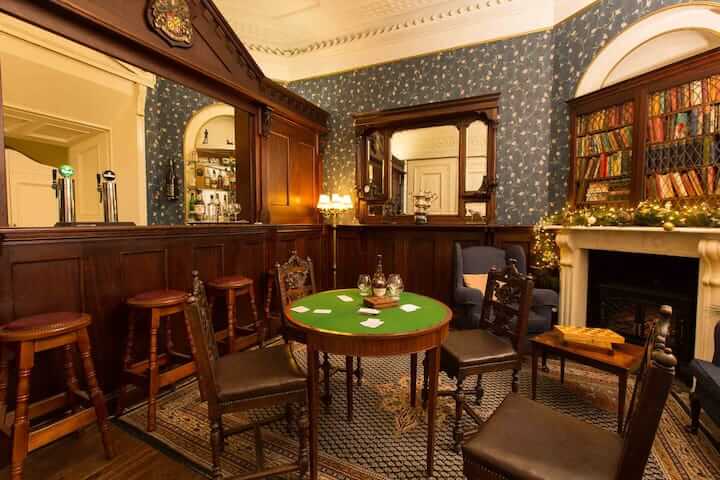 Private bar in Inch house airbnb in ireland for large groups and families