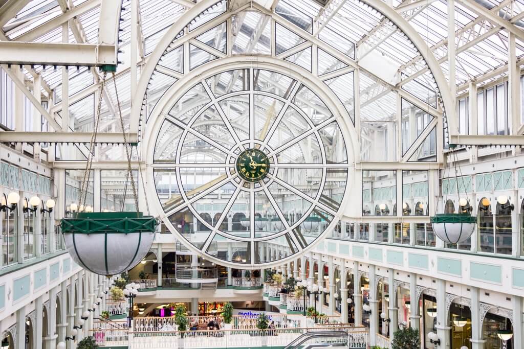 People walking in St Stephen's Green Shopping centre in Dublin