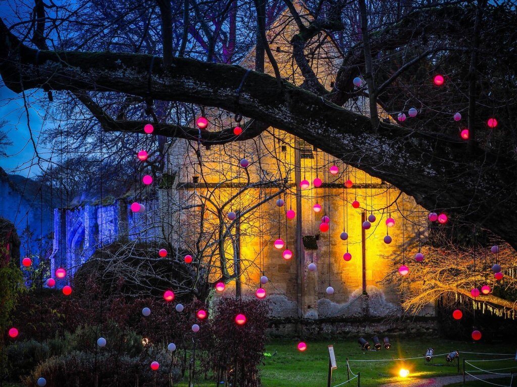 Spectacle of light at Sudeley Castle in the Cotswolds