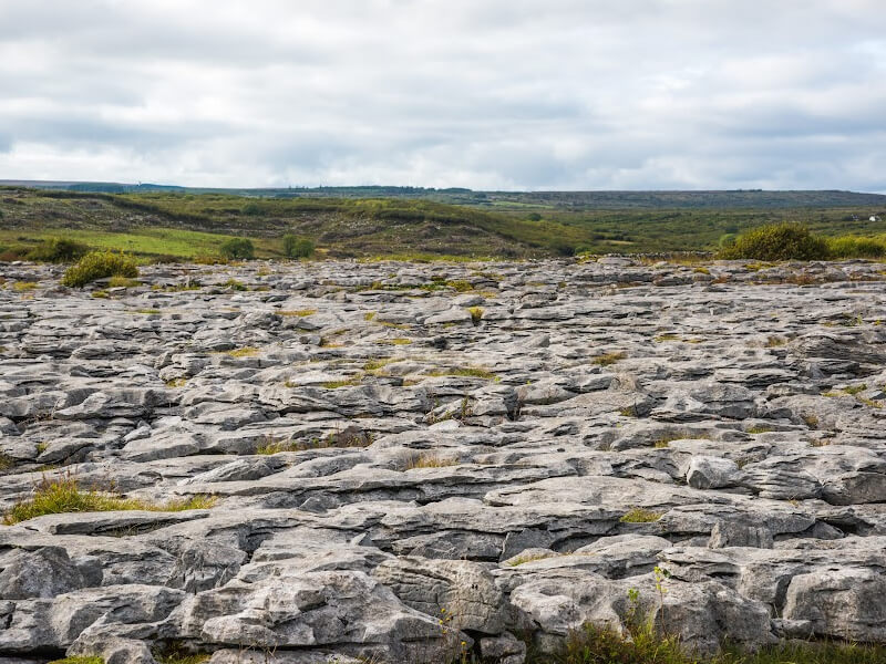 Lunar landscape of the Burren in County Clare Ireland