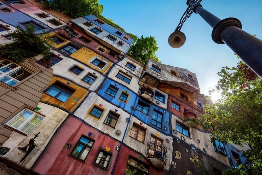 Hunderwasser Haus in Vienna, Austria.