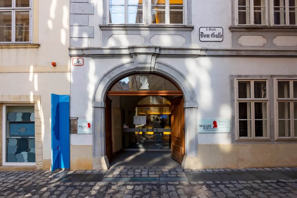 Mozarthaus on Domgasse street in Vienna Austria