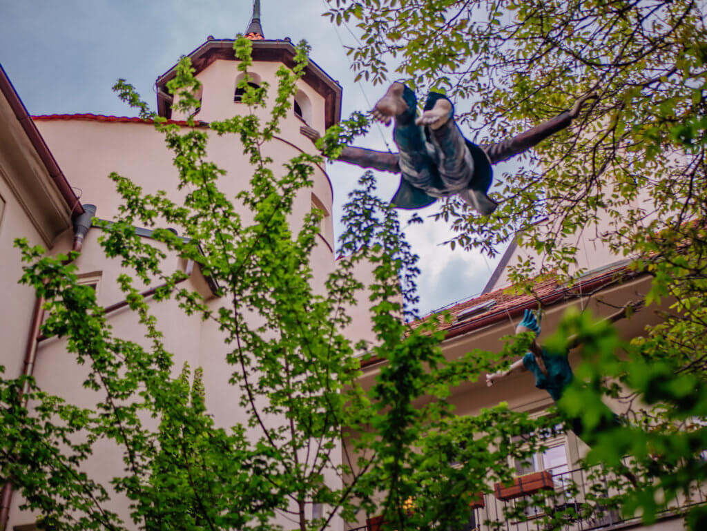 Quirky decor in MOOo by the castle apartments in Prague