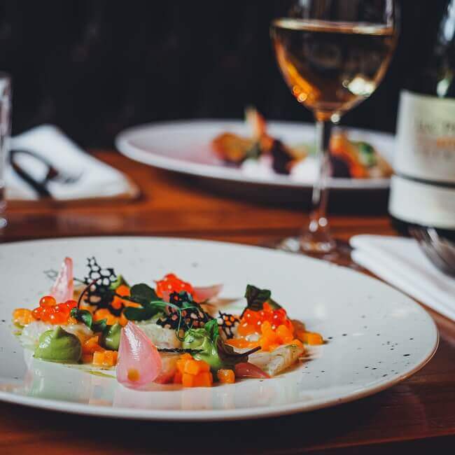 Plate of food at Deer Restaurant Prague. Where to eat in Prague on your 2 day Prague itinerary