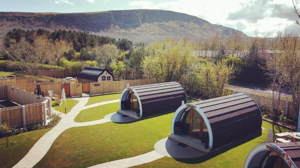 Benone Getaways glamping huts in Northern Ireland.