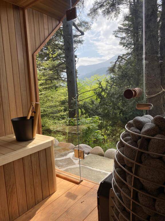Sauna at Enniskeen Estate in Northern Ireland.