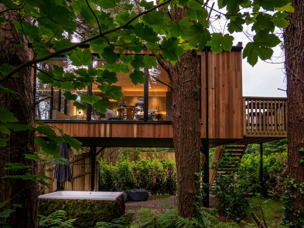 Burrenmore Nest, a unique treehouse in Northern Ireland.