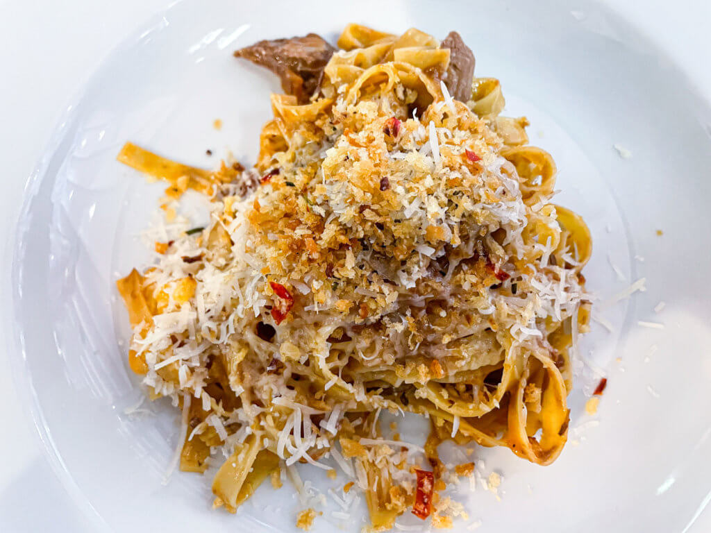 Duck Ragu starter at Y Polyn Restaurant in Carmarthenshire