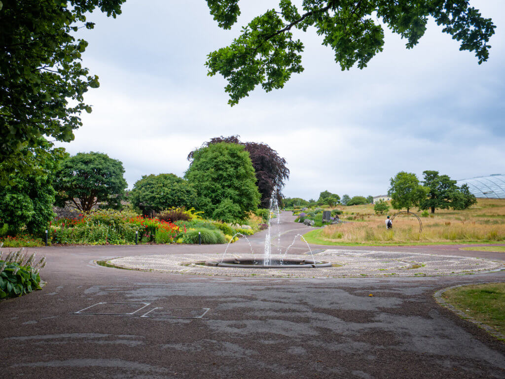 Water fountain at the National Botanic Garden of Wales