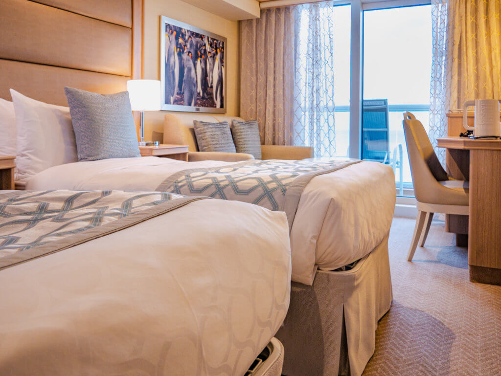 Deluxe Balcony Twin Room onboard Sky Princess