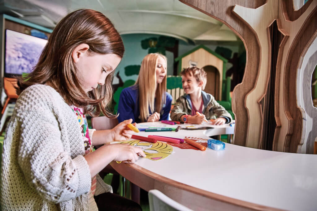 Children playing on a family cruise onboard Princess Cruises