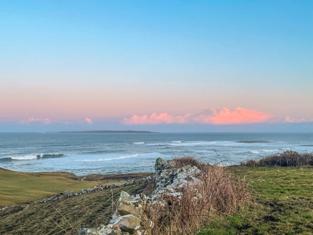 The Wild Atlantic Way in Ireland at sunrise