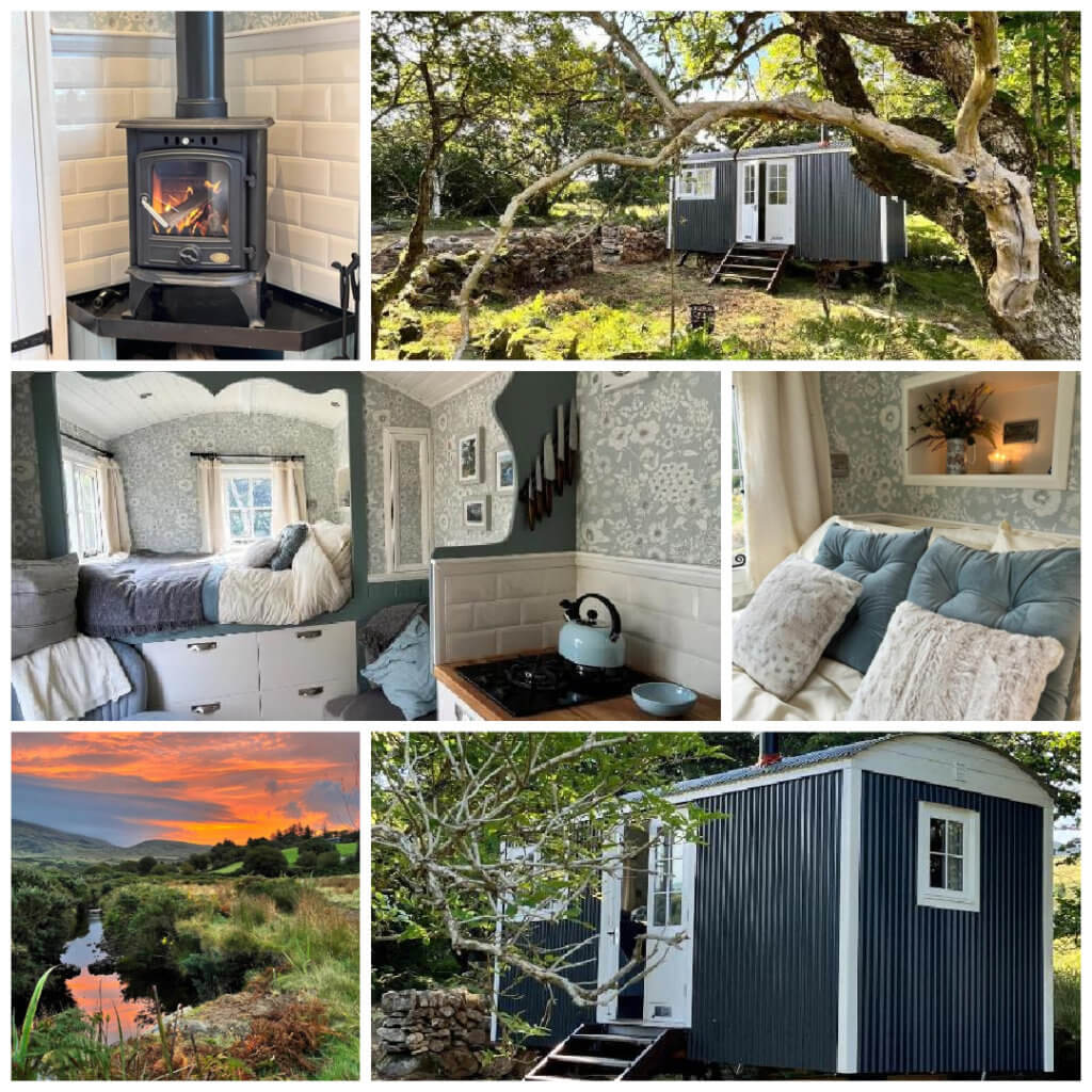 Images of the hazel hut unique accommodation westport ireland.