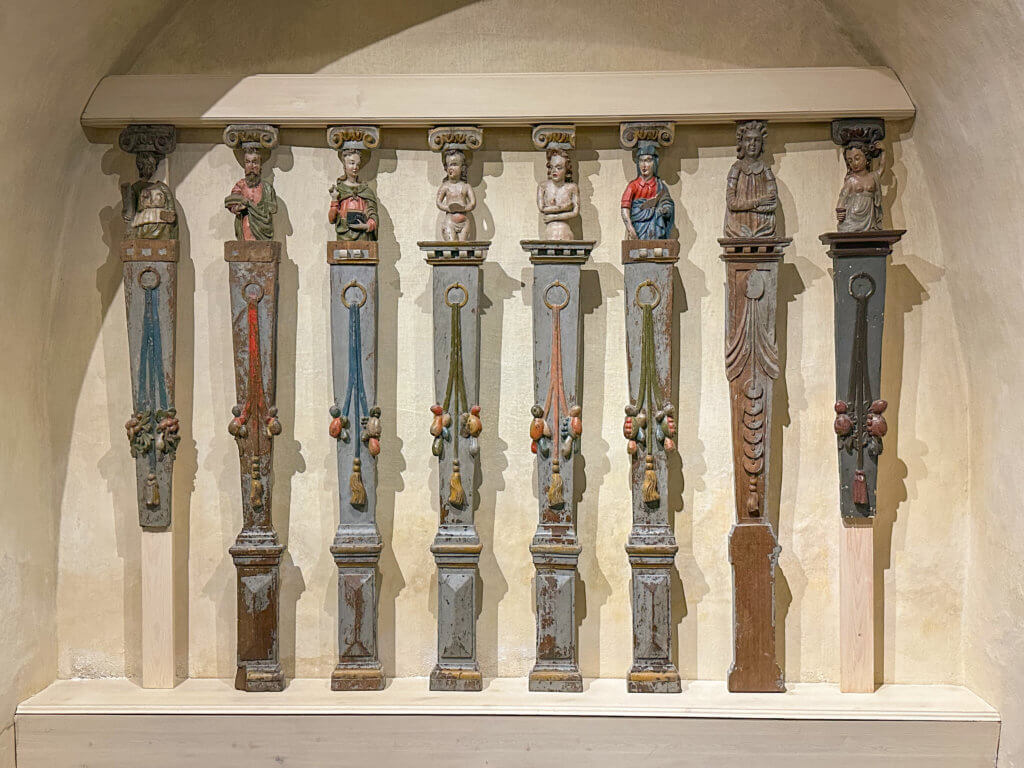 Art display in the church of the holy spirit in Tallinn