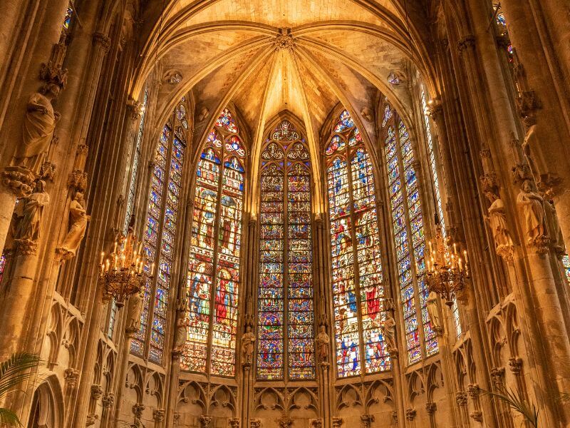 Stained glass window of the Basilica of Saint Nazarius and Celsus