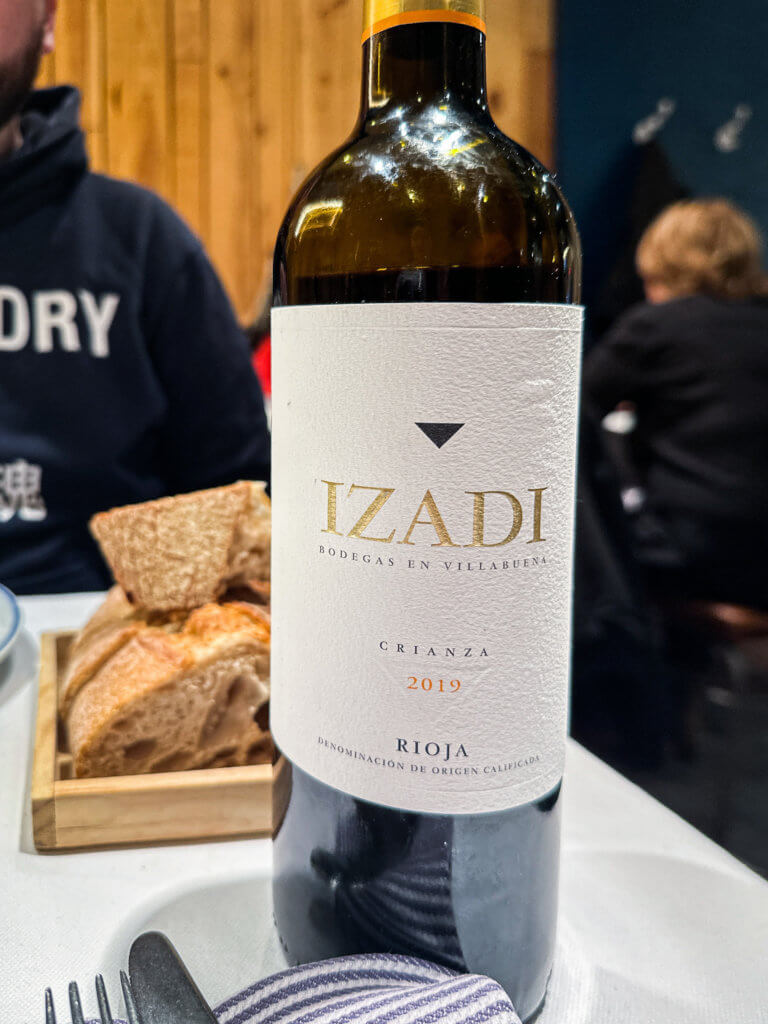 Bottle of Rioja in Basque Country