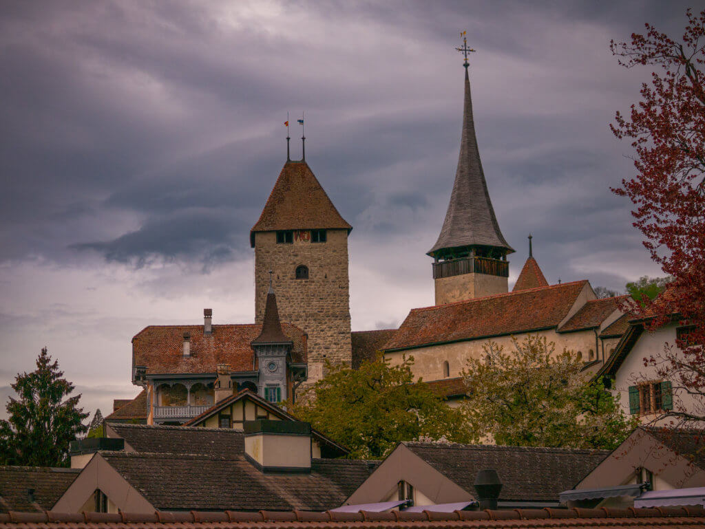 Swiss village on Lake Thun