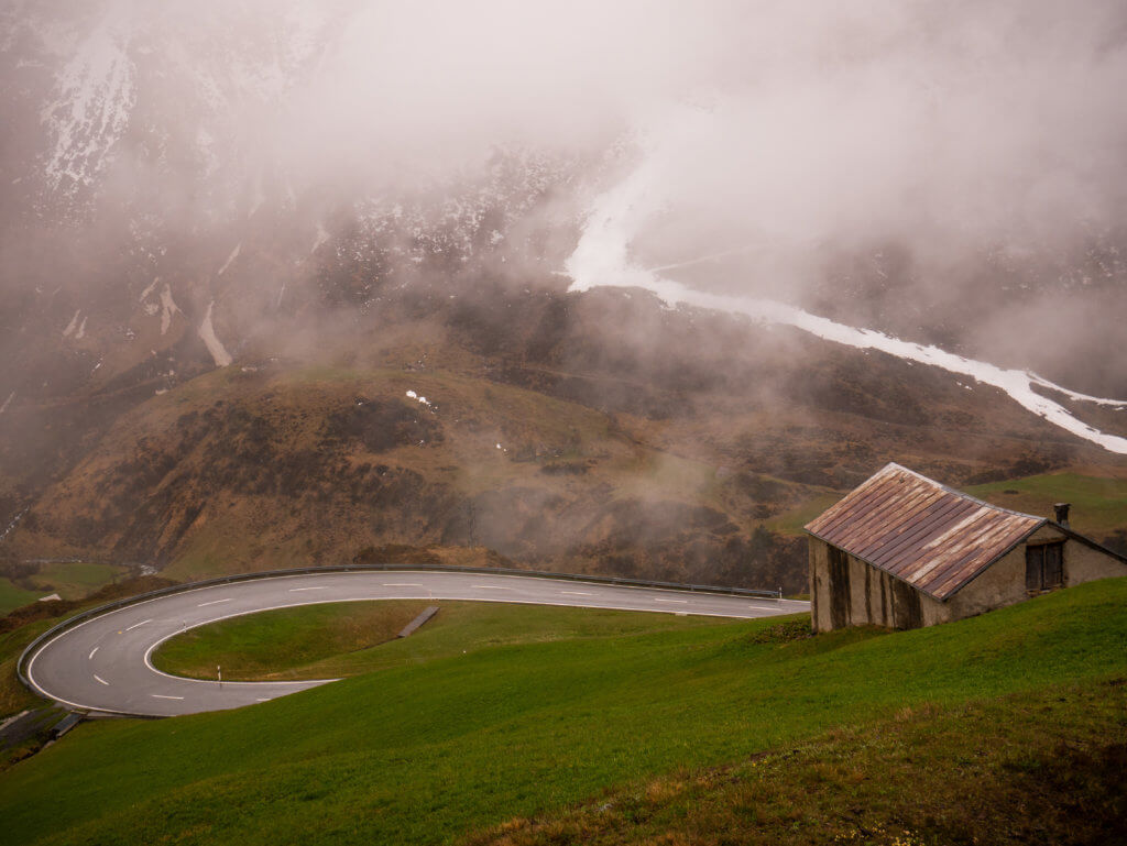 Unique driving road in Switzerland