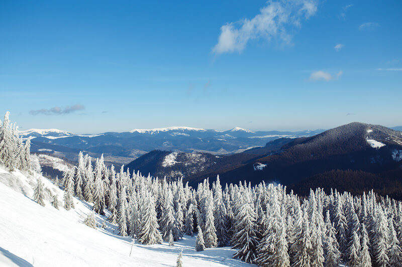 Winter landscape in Switzerland