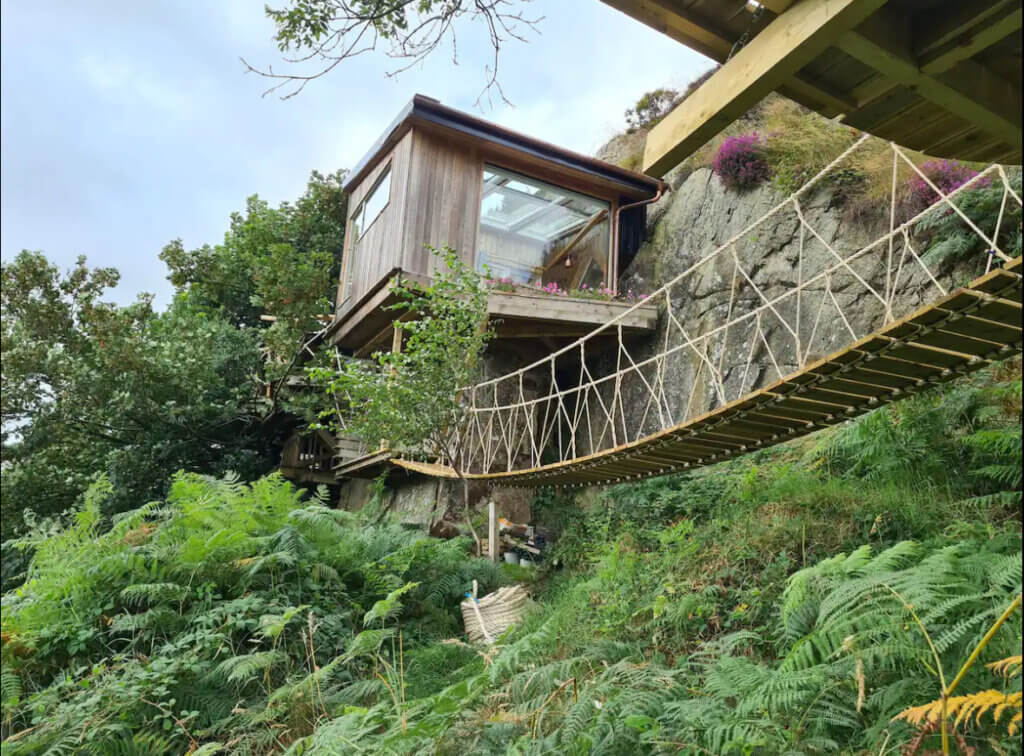 Balance treehouse in Northern Ireland.
