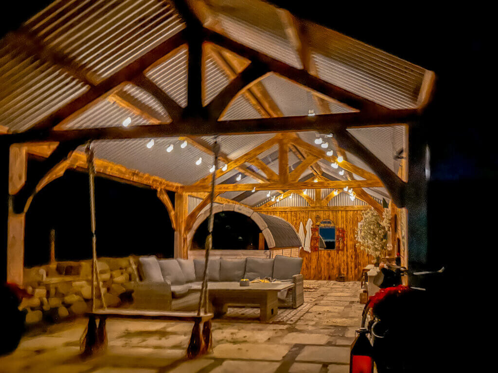 Barn with a swing at a unique airbnb in northern ireland