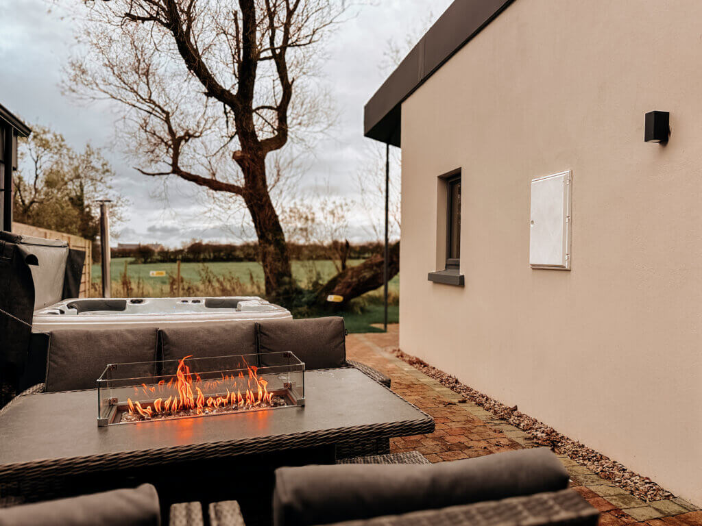 Holiday rental property with a fire pit in Northern Ireland.