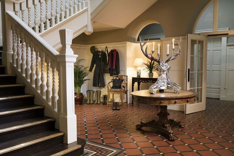 Hallway in Belle Isle Castle in Northern Ireland.