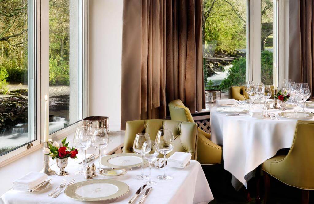 Sheen Falls Lodge's dining options, perfect for intimate gatherings or special celebrations.