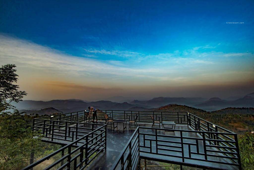 Scenic hillside view from a 5-star resort in Munnar.
