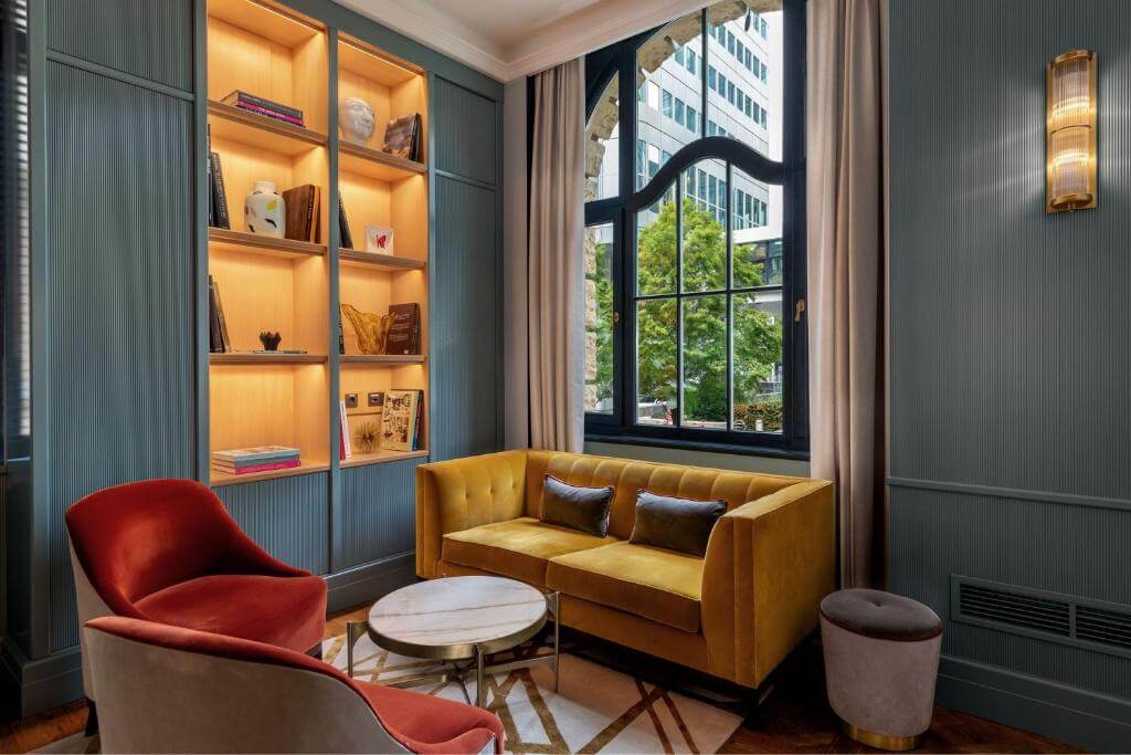 Cosy reading area in LUME Boutique Hotel Autograph Collection