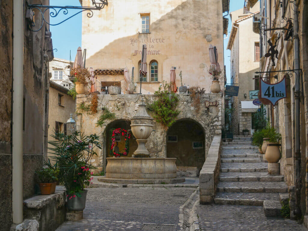 Fountain in central square of Saint Paul de Vence