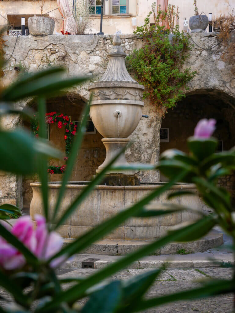 Fountain in central square of Saint Paul de Vence