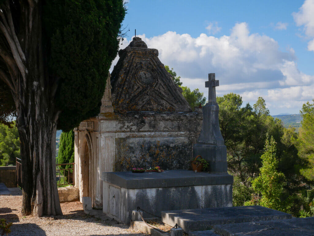 Old tombstones in Saint Paul de Vence cemetery