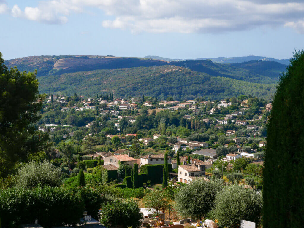 Panoramic views of the French Riviera from the rampart walls in Saint Paul de Vence