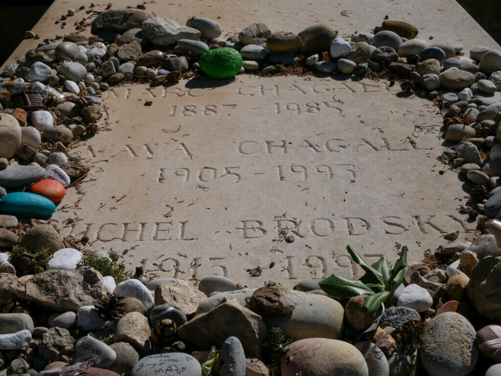 Marc Chagall's grave in Saint Paul de Vence cemetery