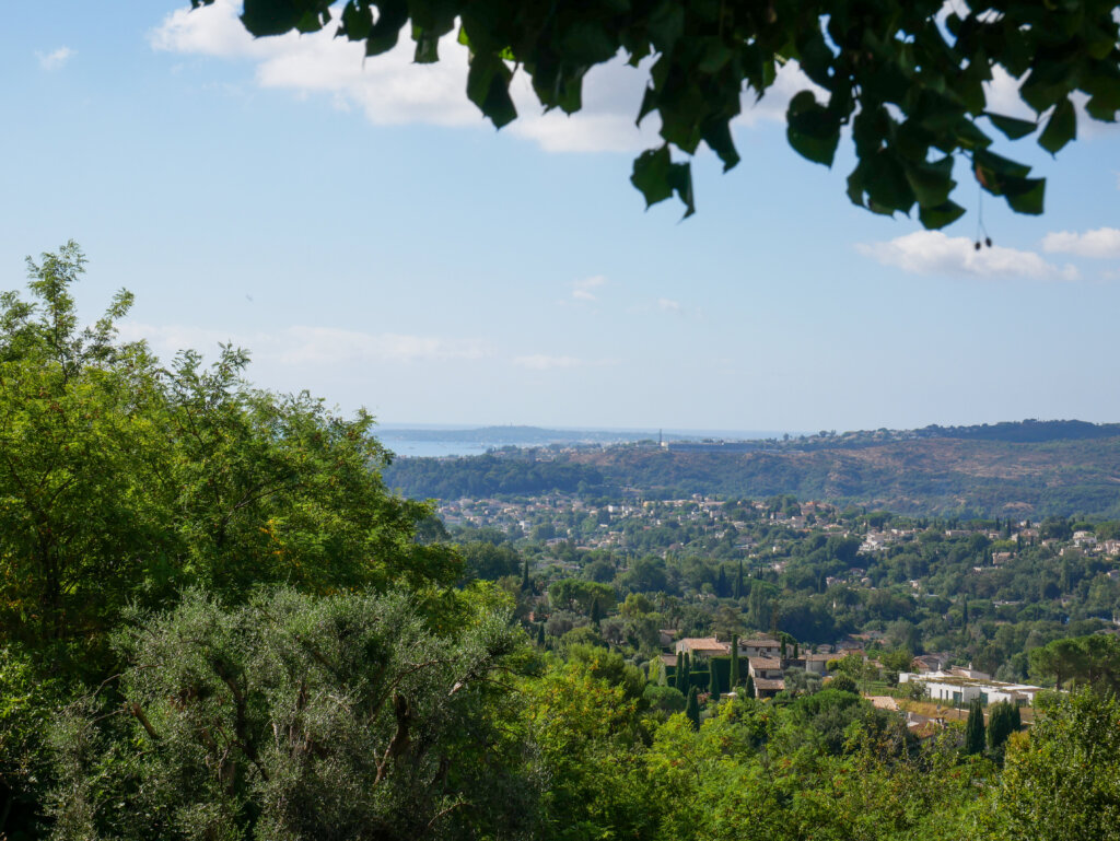 Panoramic views of the French Riviera from the rampart walls in Saint Paul de Vence