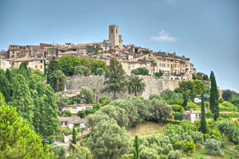 The medieval hilltop village of Saint Paul de Vence in the South of France.