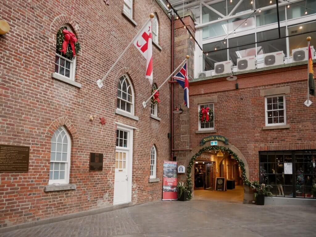 The beautiful Brewery Market in Halifax, Nova Scotia at Christmas