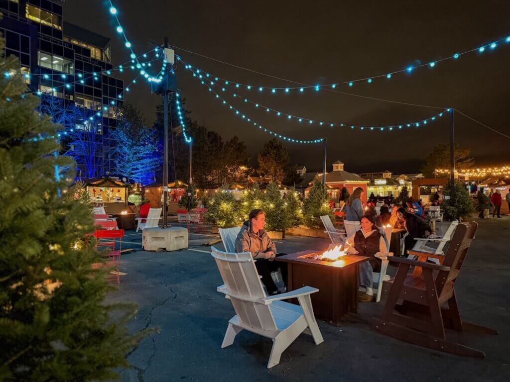 People enjoying the Evergreen Festival in Halifax during Christmas in Nova Scotia.