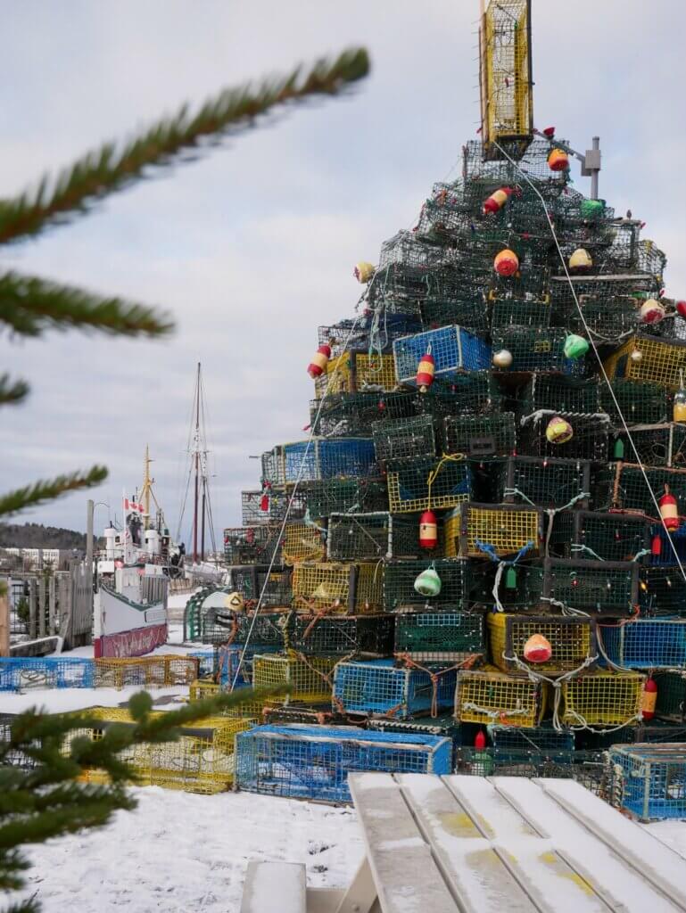 Lobster trap Christmas tree in Lunenburg