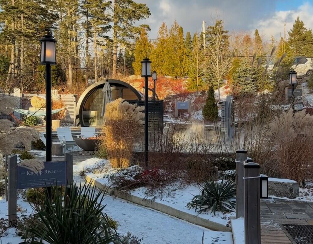 Hydrothermal spa at Oceanstone resort near Peggy's Cove, Nova Scotia.