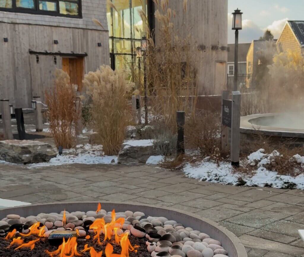 Hydrothermal spa at Oceanstone resort near Peggy's Cove, Nova Scotia.