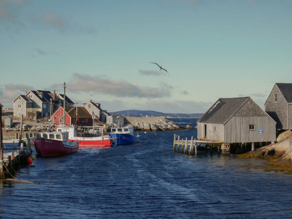 Peggy's Cove a small fishing village in Nova Scotia.